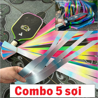 combo 5 miếng dán vợt pickleball (có nhũ kim ) loại 16mm (14mm phải tỉa mép)