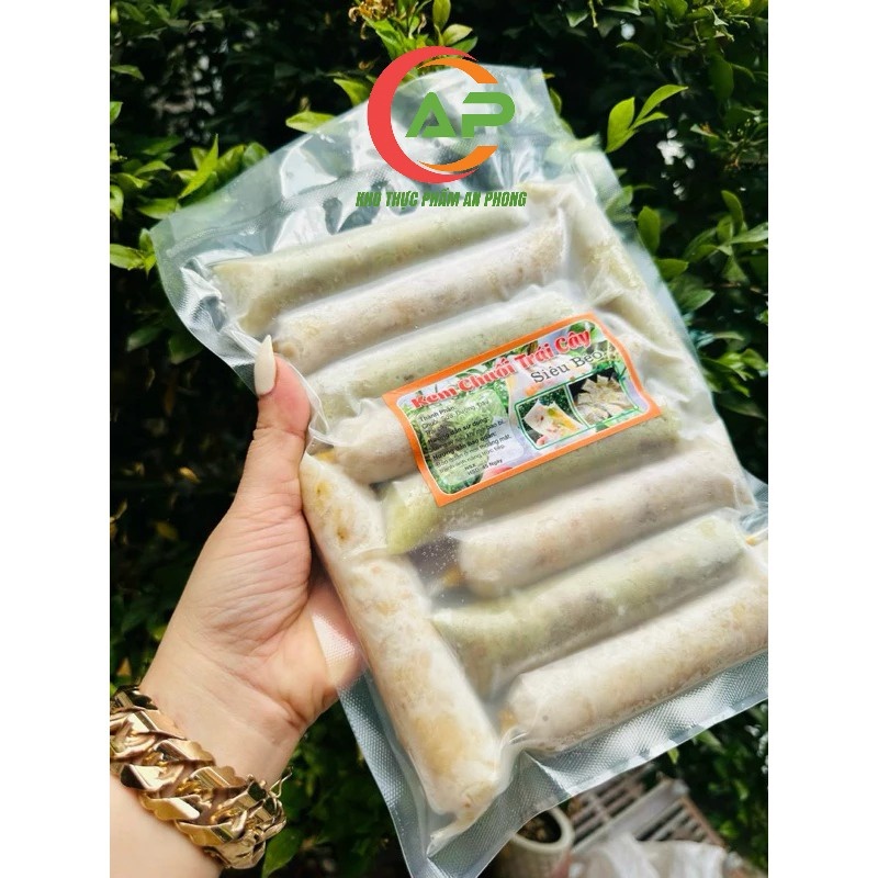 Túi 10 cây KEM CHUỐI MÍT LÁ DỨA MINI MÀU XANH TRẮNG( giao hỏa tốc TPHCM)