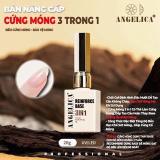 Siêu Cứng Móng 3 Trong 1 Angelica - Chất Gel Đặc Mướt Hạn Chế Gây Nóng Móng Tay ANG-CM