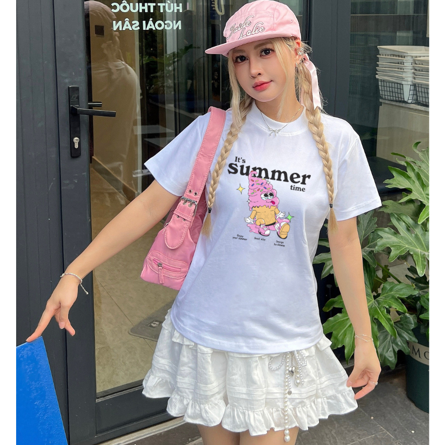 [Form Nữ] Áo BabyTee Gimme Form Nữ - ĐI BIỂN - Premium Cotton 250gsm 2 Chiều - Áo Thun Đi Biển - GMB87 | BigBuy360 - bigbuy360.vn