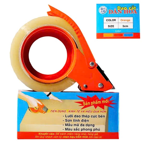 Dụng cụ cắt băng keo cầm tay Dân Hoa 5P - Văn Phòng Phẩm Làn Gió Mới