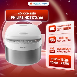 Nồi cơm điện tử mini Philips HD3170/66 | 600W | 0.85 lít | 8 menu nấu tự động