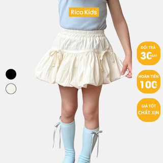  Chân váy bí ngô phồng trẻ em từ 12-37kg váy bí bé gái thắt nơ bồng xoè chính hãng Ambb Kids_Rico Kids mã 24U024 