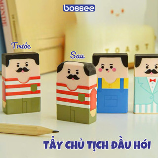 Gôm Tẩy Chủ Tịch Đầu Hói - Tẩy Bút Chì Siêu Sạch Ít Vụn, Hình Ngộ Nghĩnh Phù Hợp Học Sinh Văn Phòng