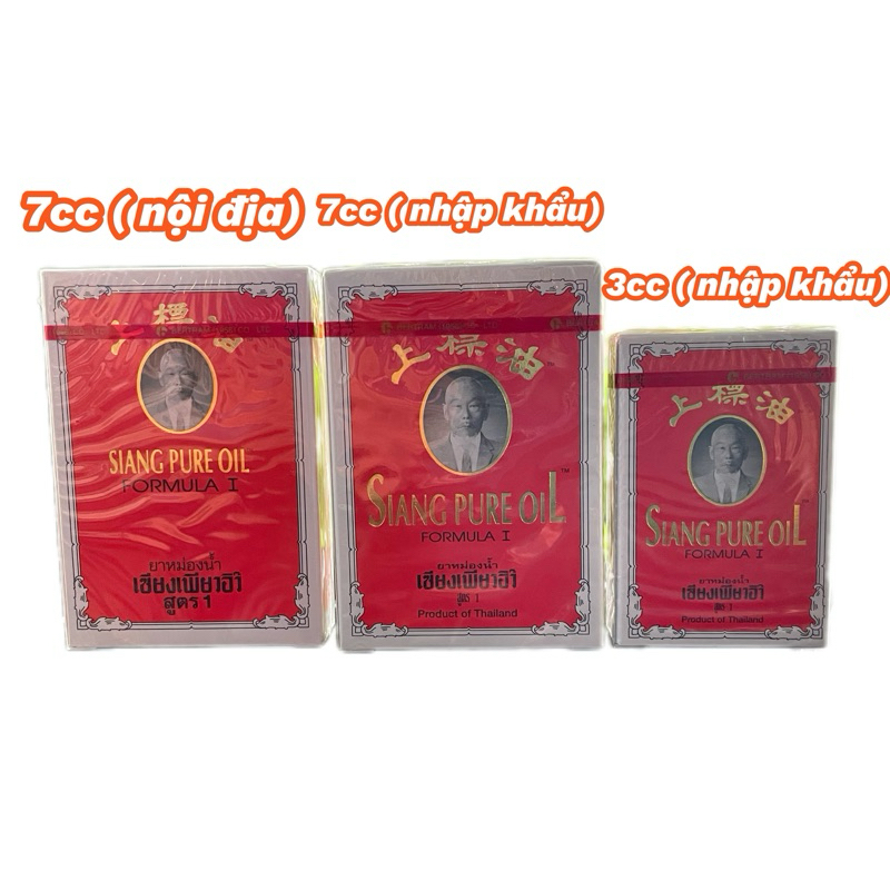 (Nội Địa) Dầu Ông Già Thái Lan Siang Pure Oil 7cc Chính Hãng Xoa Bóp Nhức Mỏi, Đau Đầu, Đau Bụng
