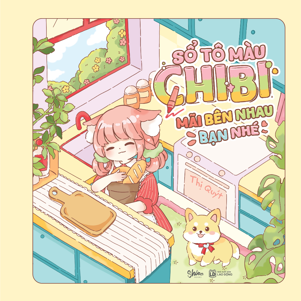 Sách tô màu - Sổ tô màu chibi mãi bên nhau bạn nhé [bookmall-362]