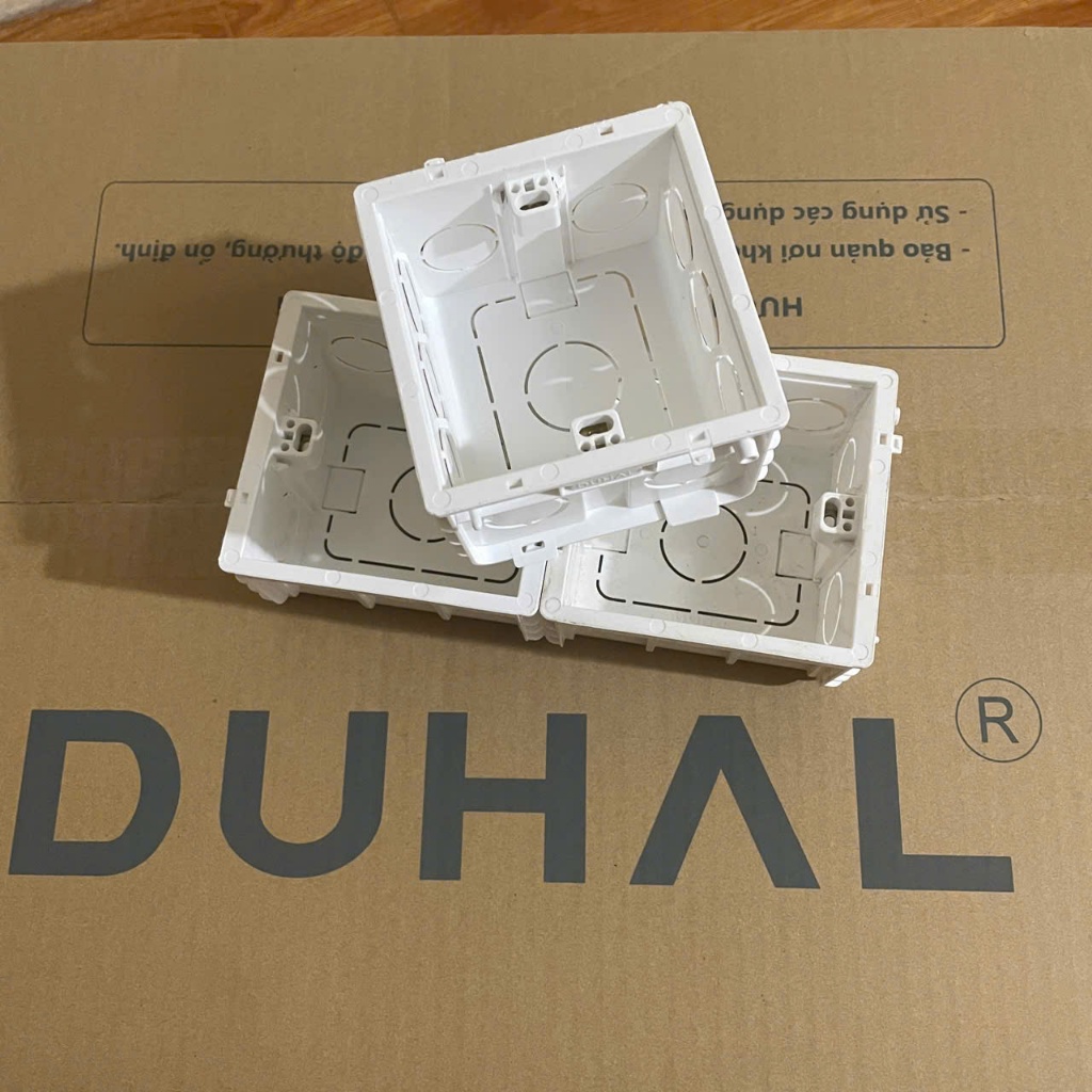 Đế âm vuông tường Duhal, đế âm tường chống cháy cao cấp, ghép nối 4 chiều