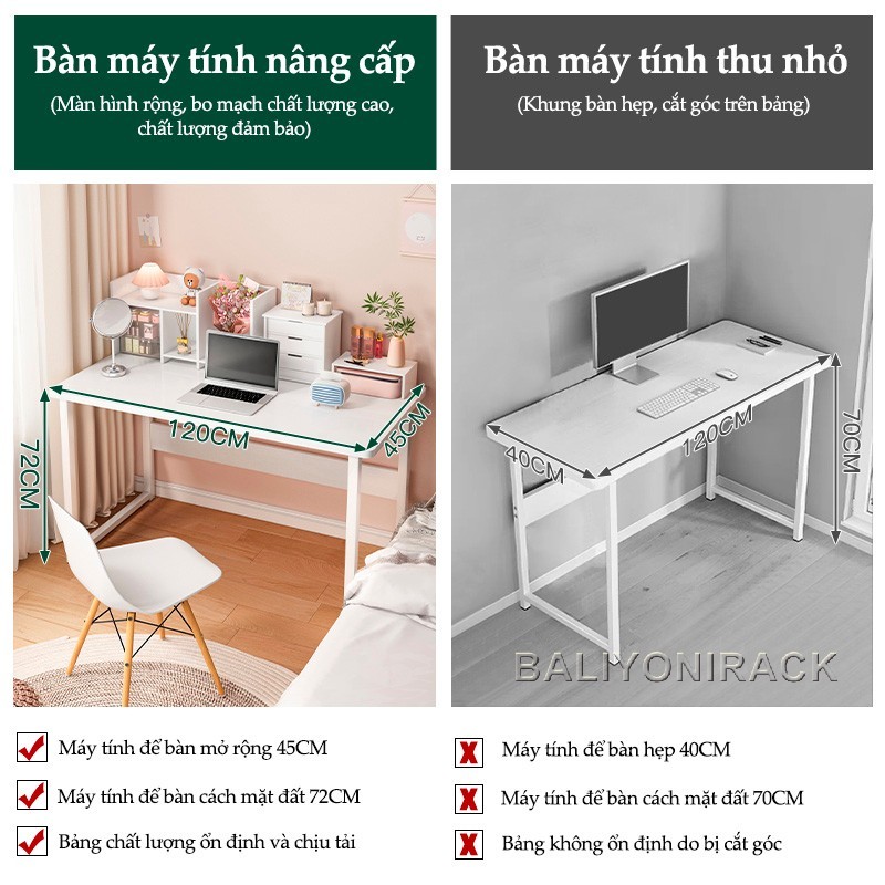 Bali Bàn Học Sinh Viên Bàn Làm Việc Đa Năng Tại Nhà Bàn Làm Chân Sắt Mặt Gỗ 【Giá Tốt Nhất】 | BigBuy360 - bigbuy360.vn