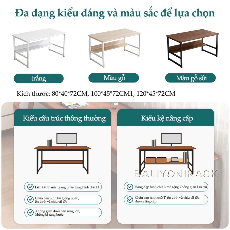 Bàn Học Sinh Đa Năng Có Chân Đạp Bàn Làm Việc Đầy Đủ Phụ Kiện Vít Lắp Ráp Dễ Dàng Tiện Lợi | BigBuy360 - bigbuy360.vn