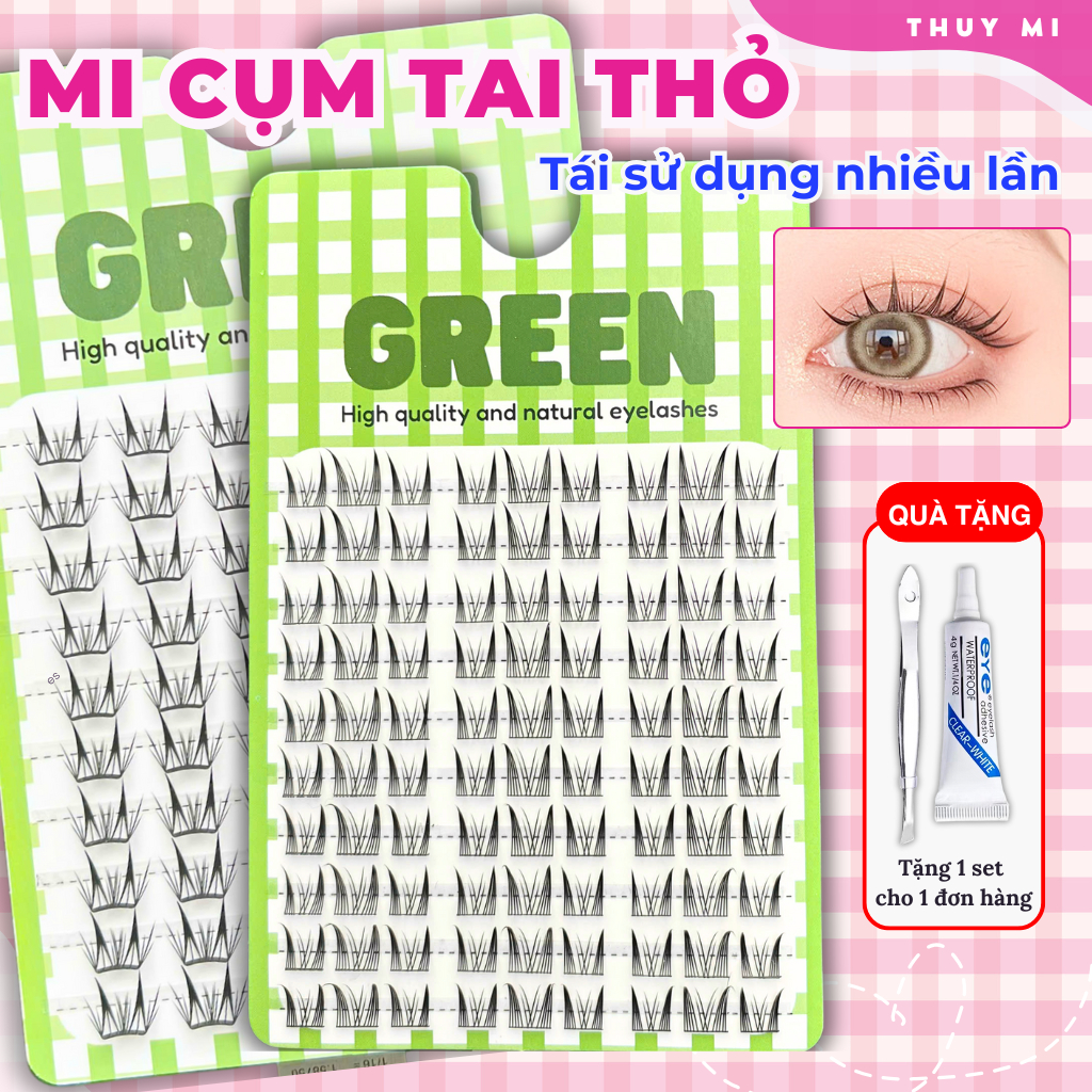  Mi Giả Tách Cụm Tai Thỏ Mắt Ướt Douyin Chùm Tự Nối Thuỷ Mi   Tặng 1 keo nhíp cho 1 đơn hàng  