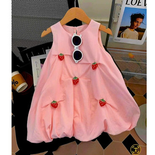 Váy bé gái sát nách dáng bí ngô dễ thương cho bé từ 1 tuổi đến 5 tuổi