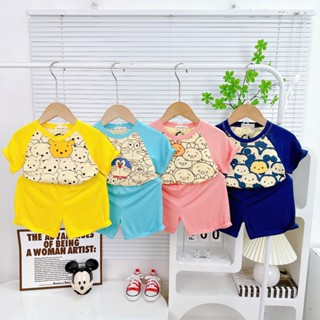 [9-27kg] Bộ Cộc Tay THUN LẠNH MINKY MOM Giáp Năng In Hình Họa Tiết Face Cho Bé TN-IN75