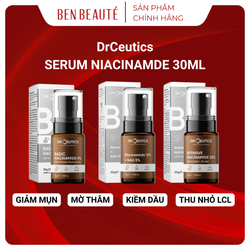 Serum DrCeutics B3 Dưỡng Ẩm Mờ Thâm Giảm Tiết Dầu Giảm Mụn
