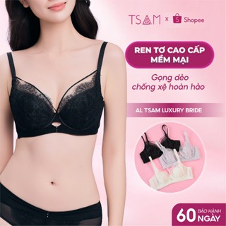 Áo lót nữ TSAM Luxury có gọng, không đệm, ren tơ mềm mại, nâng đỡ, chống chảy xệ AL TSAM Luxury Bride