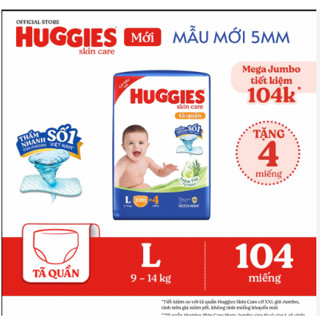 (MẪU MỚI) BỈM HUGGIES TÃ QUẦN VÀ DÁN M74 /L68/XL62/XXL56/L104/XL88/XXX ( Bao bì có thể thay đổi theo tùy đợt nhập hàng )