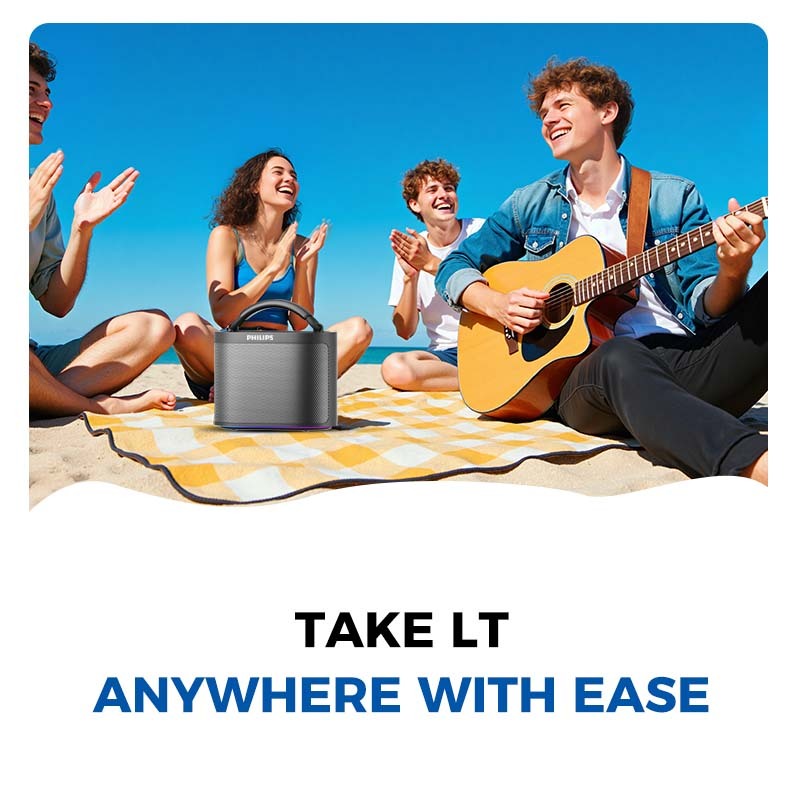 Loa Bluetooth Philips TAS4200 – Âm thanh 20W | TWS Stereo | 10h phát nhạc | AUX/TF | Có tay cầm | BigBuy360 - bigbuy360.vn