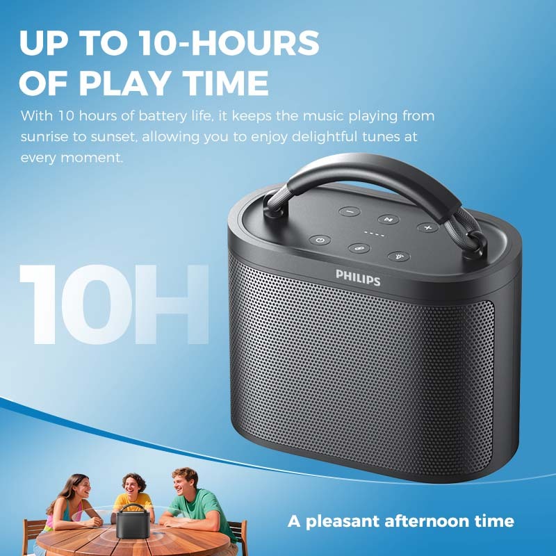 Loa Bluetooth Philips TAS4200 – Âm thanh 20W | TWS Stereo | 10h phát nhạc | AUX/TF | Có tay cầm | BigBuy360 - bigbuy360.vn