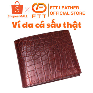 Ví da nam cá sấu 1 mặt phần hông bụng dáng ngang, đứng Ftt Leather - V93AHB
