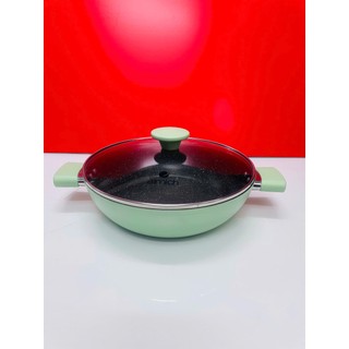  Nồi lẩu kiêm chảo xào chống dính vân đá Elmich El-5553GY28 size 28cm 