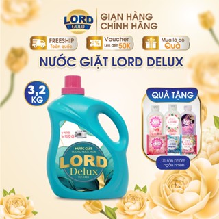  Nước Giặt Xả LORD Delux Hương Nước Hoa Đậm Đặc Sạch Khuẩn Lưu Hương Thơm Cực Lâu 72h An Toàn Cho Da 3.2kg 