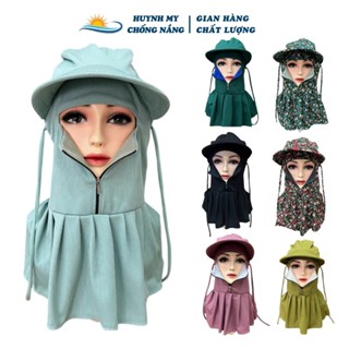 Nón Che Nắng Vành Rộng Khóa Kéo Giữa Chống Nắng Bảo Vệ Da Siêu Tiện Lợi