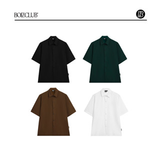 Áo sơ mi tay ngắn nam nữ Boizclub form rộng unisex