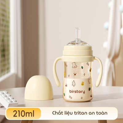 Bình Tập Uống Nước Cho Bé BirthStory KidsWorld,Ống Hút Silicon Chống Sặc Cho Bé Tập Hút An Toàn