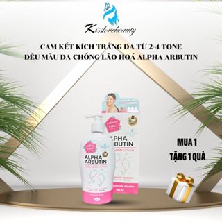  Kem body trắng da Alpha Arbutin sữa dưỡng thể kích trắng da từ 2-4 tone toàn thân cấp ẩm bổ sung collagen chống lão hoá 