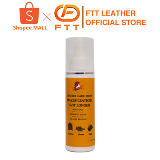 Xi đánh giày da, áo da chuyên dụng làm sạch, đánh bóng không màu Fttleather dạng xịt 120ml