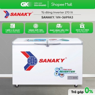 Vh-3699a3 - tủ đông sanaky inverter 270 lít vh-3699a3 1 ngăn đông