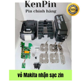  Vỏ pin makita 18v 5.0ah kèm mạch nhận sạc zin ,vỏ có leb báo pin KENPIN MM01 