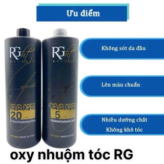  Oxy trợ nhuộm RG Right Color 3% 6% 9% 12% thuốc oxi nhuộm tóc RG 1000ml không xót da đầu 