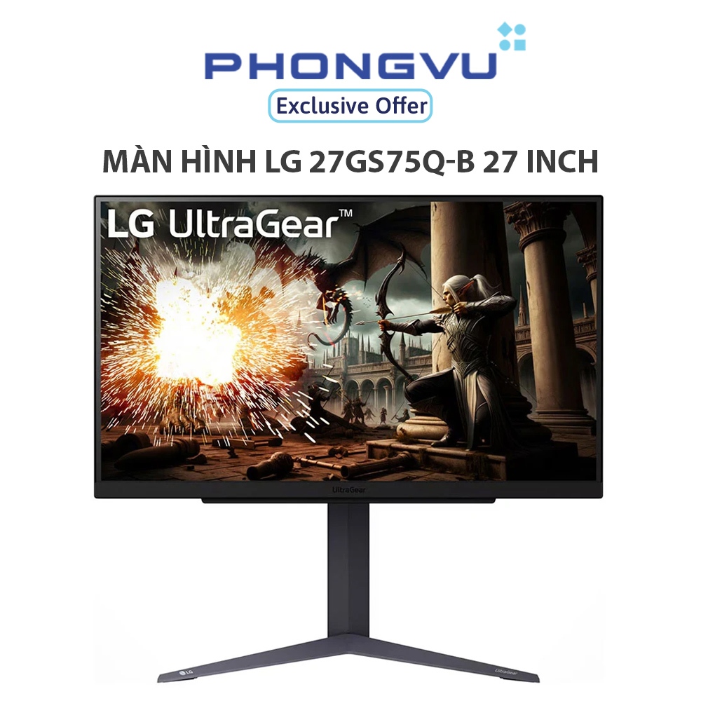 Màn hình LG 27GS75Q-B 27" (QHD (2K) 2560 x 1440/ IPS/ 180Hz/ 1 ms) -Bảo hành 24 tháng