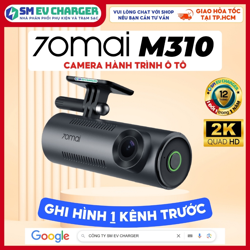 Camera hành trình 70mai M310 128GB 2K Quốc tế chính hãng SMEV PHÂN PHỐI
