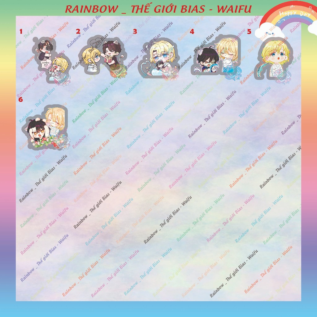 Ghim cài áo mica The falling merman, nhẫn acrylic Nhân ngư rơi xuống manhwa bl