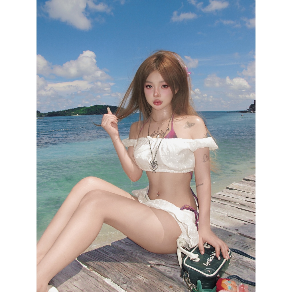 Áo crotop nữ mùa hè cổ tròn tay phồng TINI phối ren ôm body quyến rũ - 𝐊𝐈𝐋𝐋 𝐒𝐘𝐒𝐓𝐄𝐌 | BigBuy360 - bigbuy360.vn