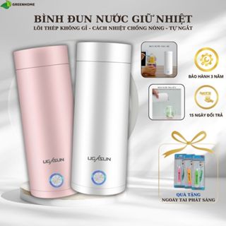 Bình Giữ Nhiệt Đun Nước Siêu Tốc UGASUN Mini Cầm Tay , Bình Đun Nước Nhỏ Gọn, Inox 304, Dung Tích 400ml
