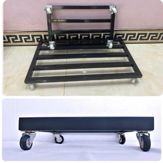Kệ Lót Chậu Cây Bằng Sắt Có Bánh Xe Tiện Lợi Chịu Lực 100kg 2 Màu Trắng, Đen