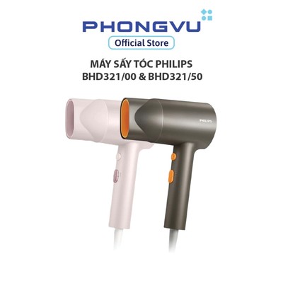 Máy sấy tóc Philips BHD321/00 & BHD321/00 - Sấy tóc nhanh & Bóng khỏe, 1600W, 2 Chế độ nhiệt, 2 tốc độ Bảo hành 24 tháng