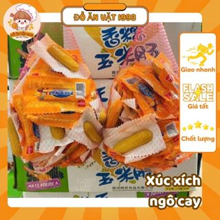  Bịch 50 Cái Xúc Xích Ngô Cay - Heo Cay Xúc Xích Ngô Xúc Xích Heo Thơm Ngon Hấp Dẫn 
