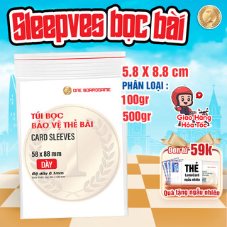 Túi bọc bài kích thước 5.8 x 8.8cm (Loại này chỉ bọc vừa bài do Shop bán)