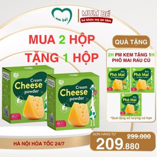 Phô Mai tách muôi Mămmy dạng bột rắc cơm, cháo cho bé ăn dặm từ 6 tháng, hộp10 mỗi gói 3gram