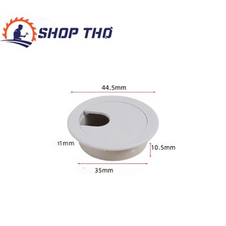Bộ nắp luồn dây điện D35, D50, D60, D80mm màu xám và màu đen chất liệu nhựa.