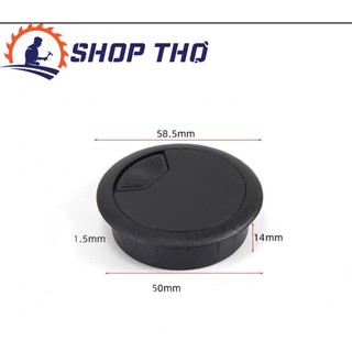 Bộ nắp luồn dây điện D35, D50, D60, D80mm màu xám và màu đen chất liệu nhựa.