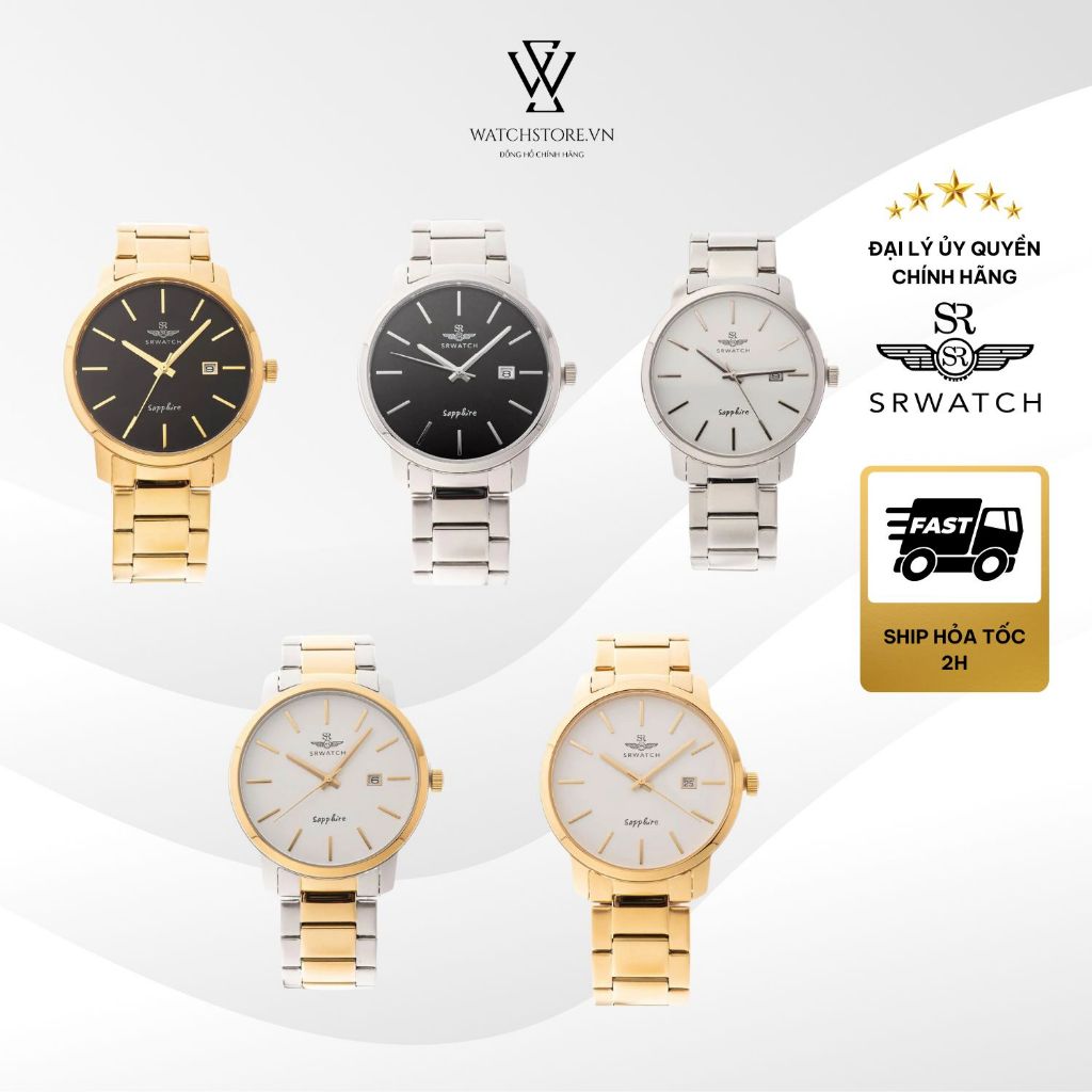 SRWatch Nam SG3010 Máy Pin/Quart Mặt Kính Sapphire Crystal 40mm Chính Hãng - WatchStore