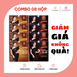   GIẢM SHOCK KO QUÀ  08 Hộp Cà Phê Nhật Kim Anh Laura Coffee Chính Hãng - 2 Vị Đông Trùng & Linh Chi 