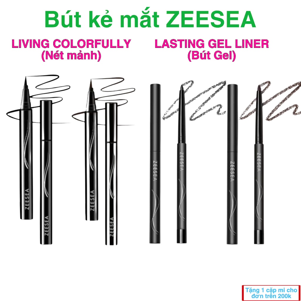  Bút kẻ mắt ZEESEA nhanh khô chống thấm nước lâu trôi không bị nhoè suốt 24h 