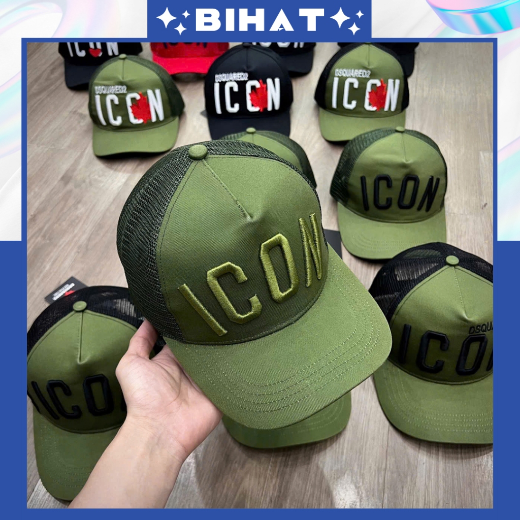 Mũ Lưỡi Trai DSQUARED2 Khoá Nút Thời Trang Nam Nữ, nón kết kaki phối lưới Dsquared2 thoáng mát MU489