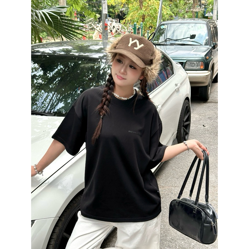 [Premium] Áo Thun Boxy Nevasome Premium Cotton 300gsm Tay Lỡ Form Boxy Rộng Nam Nữ Cổ Tròn | BigBuy360 - bigbuy360.vn