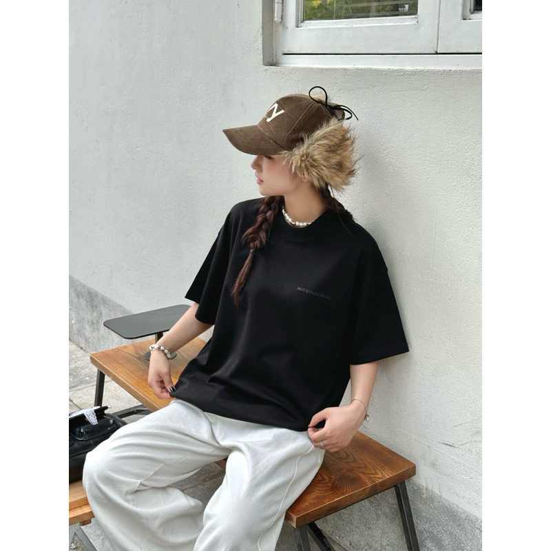 [Premium] Áo Thun Boxy Nevasome Premium Cotton 300gsm Tay Lỡ Form Boxy Rộng Nam Nữ Cổ Tròn | BigBuy360 - bigbuy360.vn